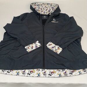 Disney Men's Black Raincoat with Character Lining